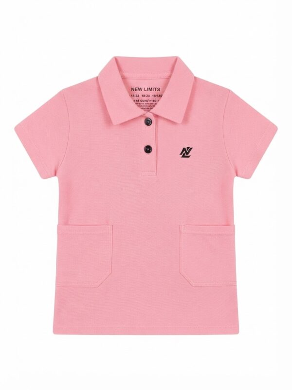 AOP PLACKET A-LINE POLO +TROUSER Light Pink AOP PLACKET A-LINE POLO +TROUSER Light Pink