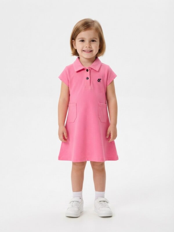 AOP PLACKET A-LINE POLO +TROUSER Light Pink AOP PLACKET A-LINE POLO +TROUSER Light Pink