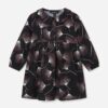 COLLAR AOP DRESS TOP Black COLLAR AOP DRESS TOP Black