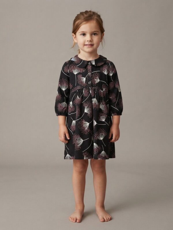 COLLAR AOP DRESS TOP2 COLLAR AOP DRESS TOP BLACK