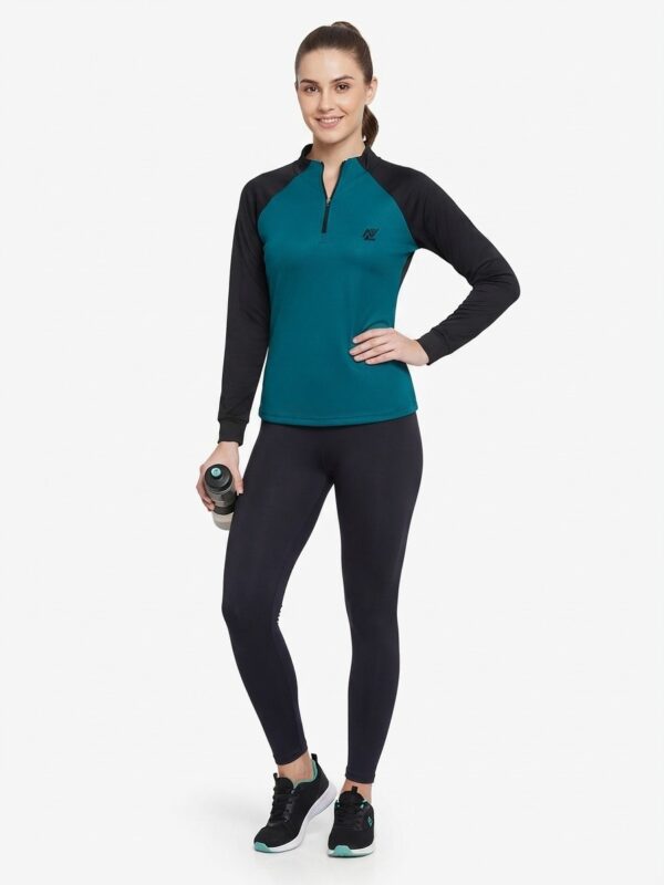 LADIES 14 ZIP LS RAGLAN TOP