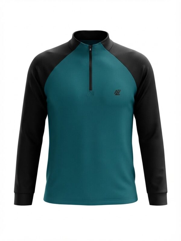 LADIES 14 ZIP LS RAGLAN TOP