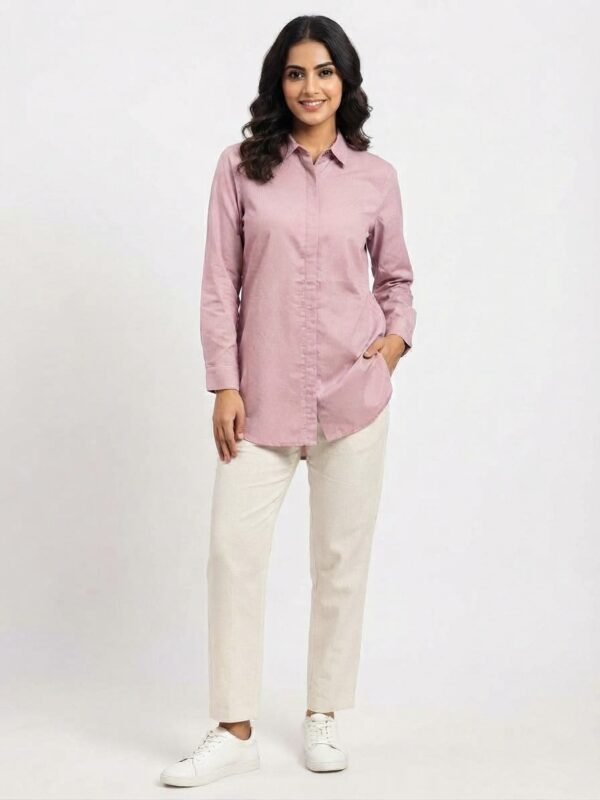 LADIES LONGLINE LS CASUAL SHIRT1 LADIES LONGLINE LS CASUAL SHIRT1
