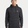 Mens 1/4 ZIP TOGGLE FLAP POCKET HOODY Black Mens 1/4 ZIP TOGGLE FLAP POCKET HOODY Black